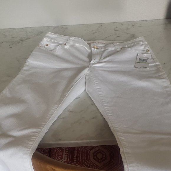 NWT Michael Kors White Flare Leg Jeans Sz4 - Picture 7 of 11